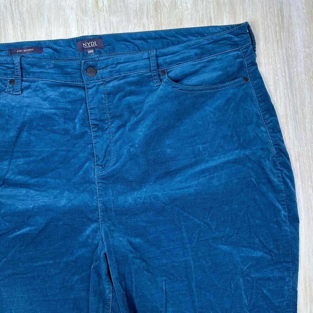 NYDJ Blueberry Fields Ami Skinny Velvet Lift Tuck Casual Jeans Pants Plus 24W - Picture 3 of 16